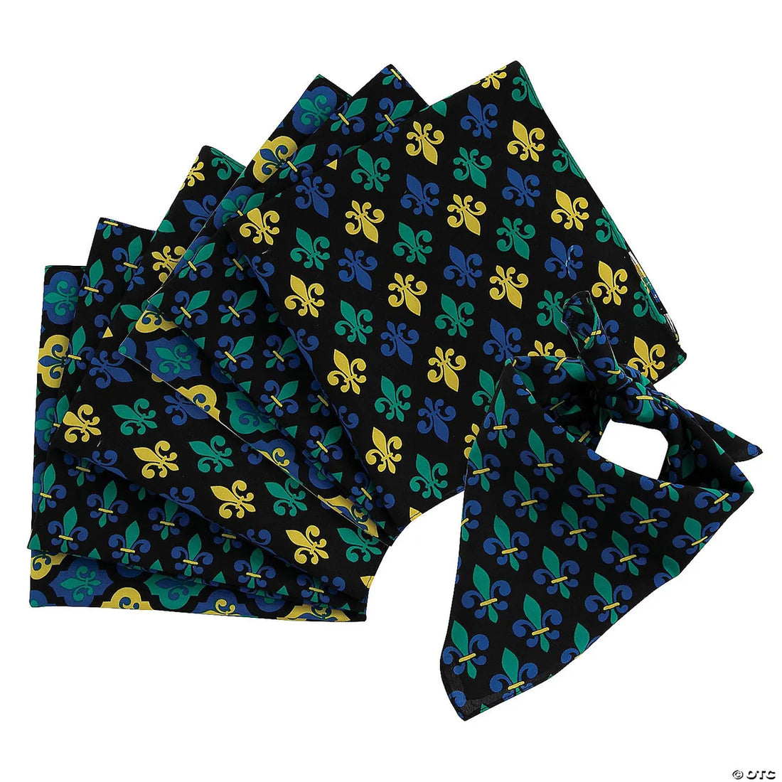 Mardi Gras Multi-Colored Fleur De Lis Scarf