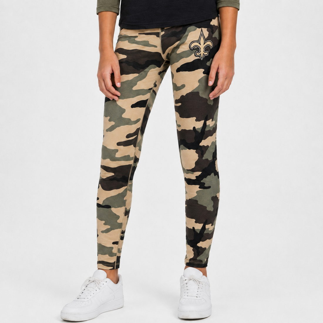 New Orleans Saints Girls Camo Left Right Left Leggings