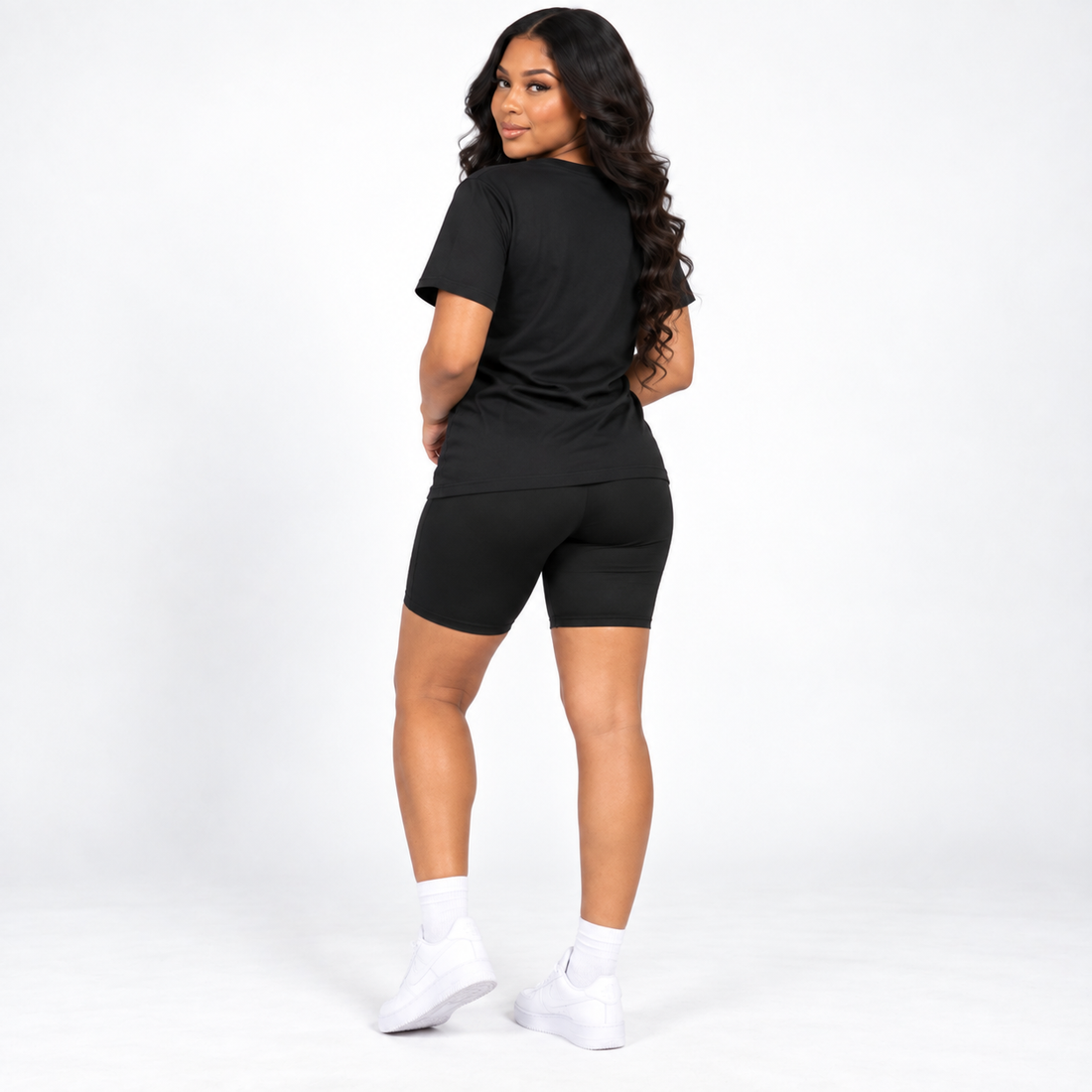 New Orleans Saints Women's Black & Gold Two Piece Causal Short Set