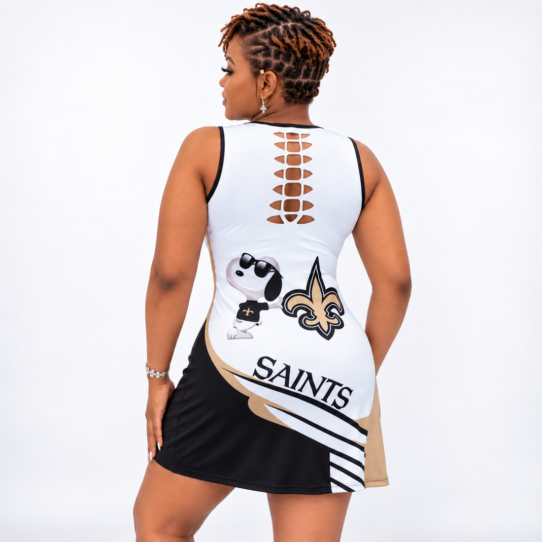 New Orleans Saints Women's Cool Snoopy Sleeveless Tank Dress