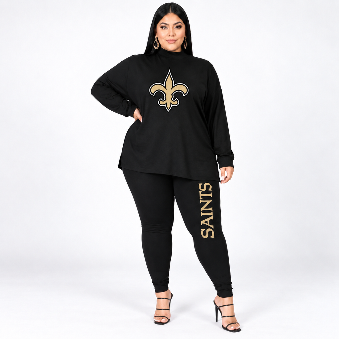 New Orleans Saints Women's Black and Gold (Plus Size) 2Pc Pants Set