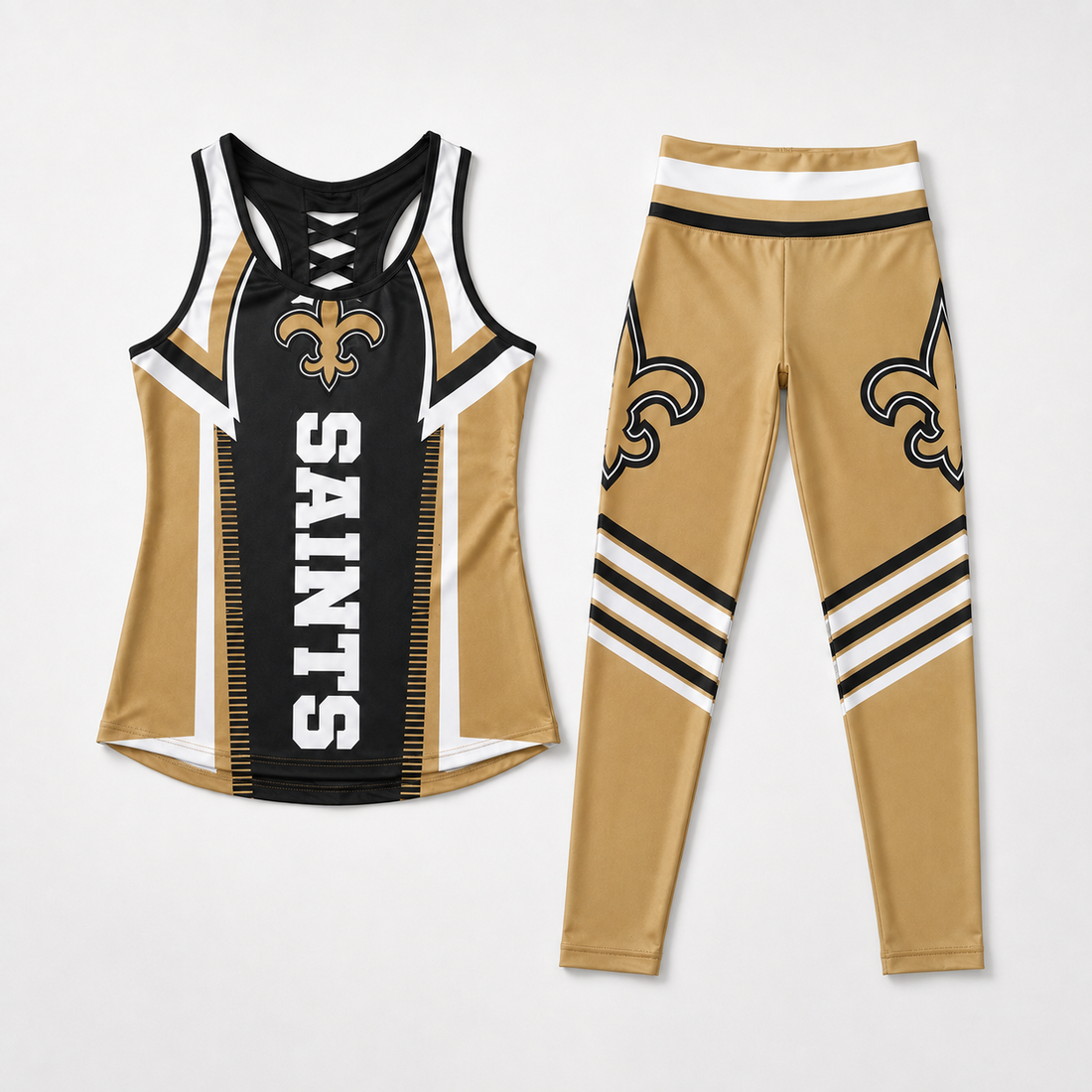 New Orleans Saints Women's "Golden Kiss" Tank Top & Leggings Set