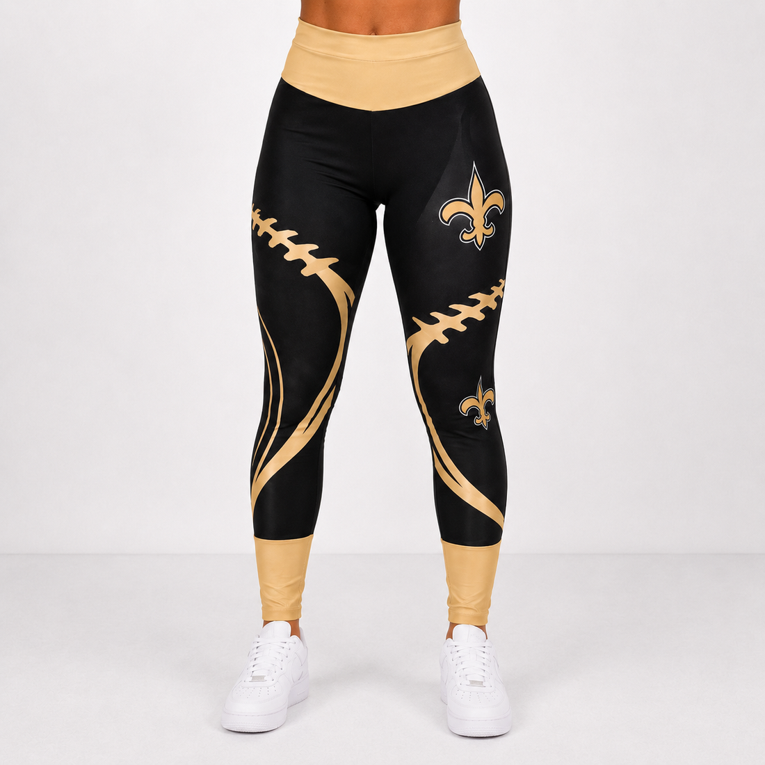 New Orleans Saints Women's Black & Gold Static Leggings