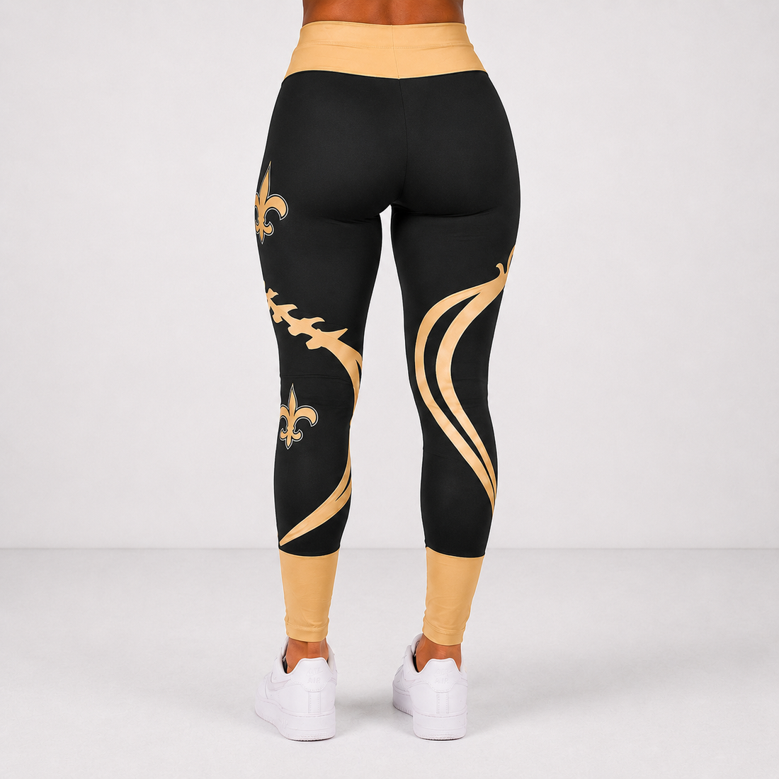 New Orleans Saints Women's Black & Gold Static Leggings