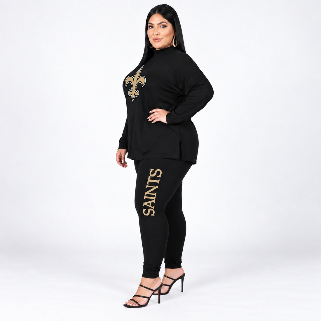 New Orleans Saints Women's Black and Gold (Plus Size) 2Pc Pants Set
