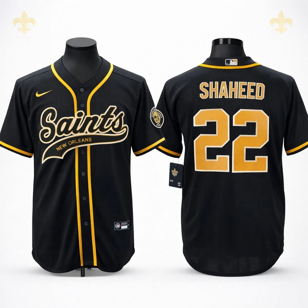 New Orleans Saints Rashid Shaheed Black Vapor Limited Stitched Baseball Jersey