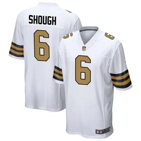 New Orleans Saints Tyler Shough White Color Rush Stitched Jersey