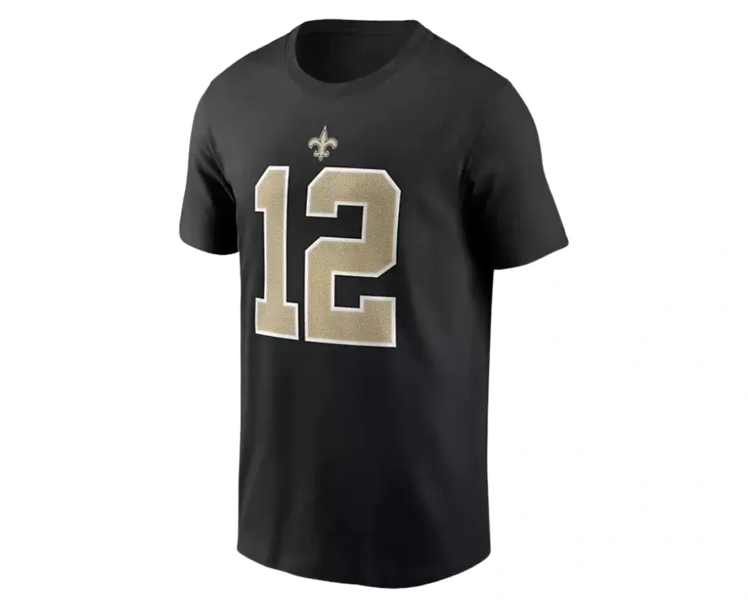 New Orleans Saints Chris Olave Black Game Day Jersey T-shirt