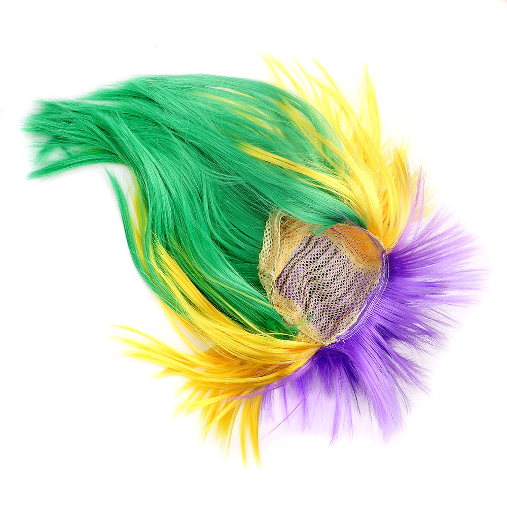 Women's Mardi Gras Multi-Colored Punk Wig