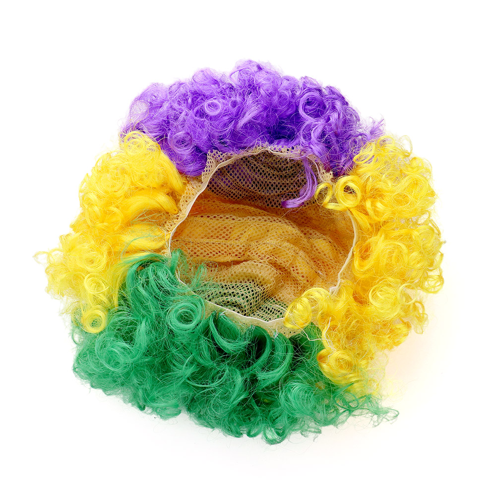 Women's Mardi Gras Multi-Colored Afro Wig