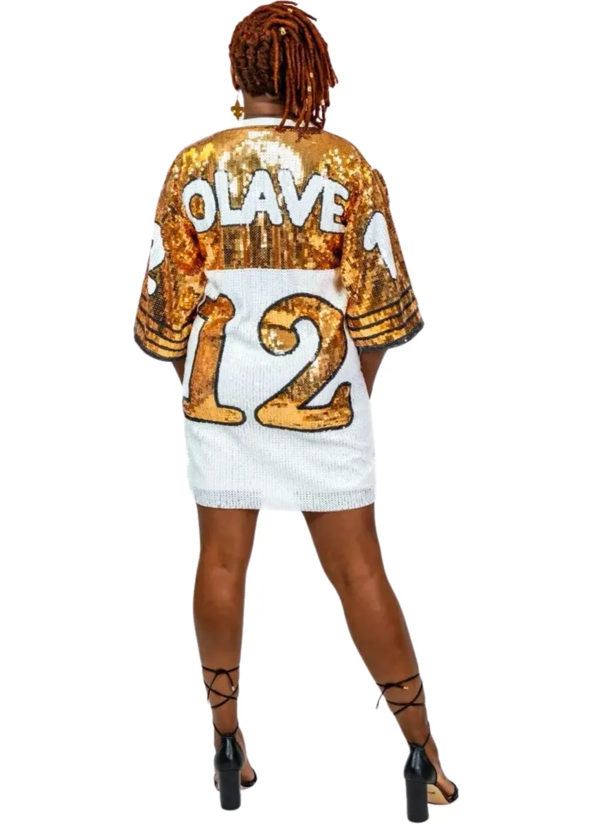 saints football jersey dress New Orleans Saints Women's Black Causal Plus Size Pocket Dress