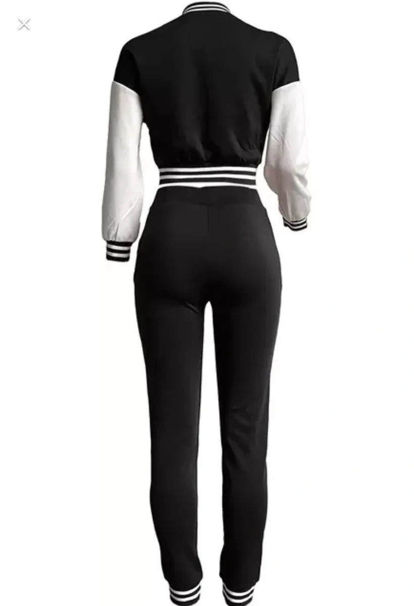 New Orleans Saints Women's "Black Blitz" 2Pc Tracksuit