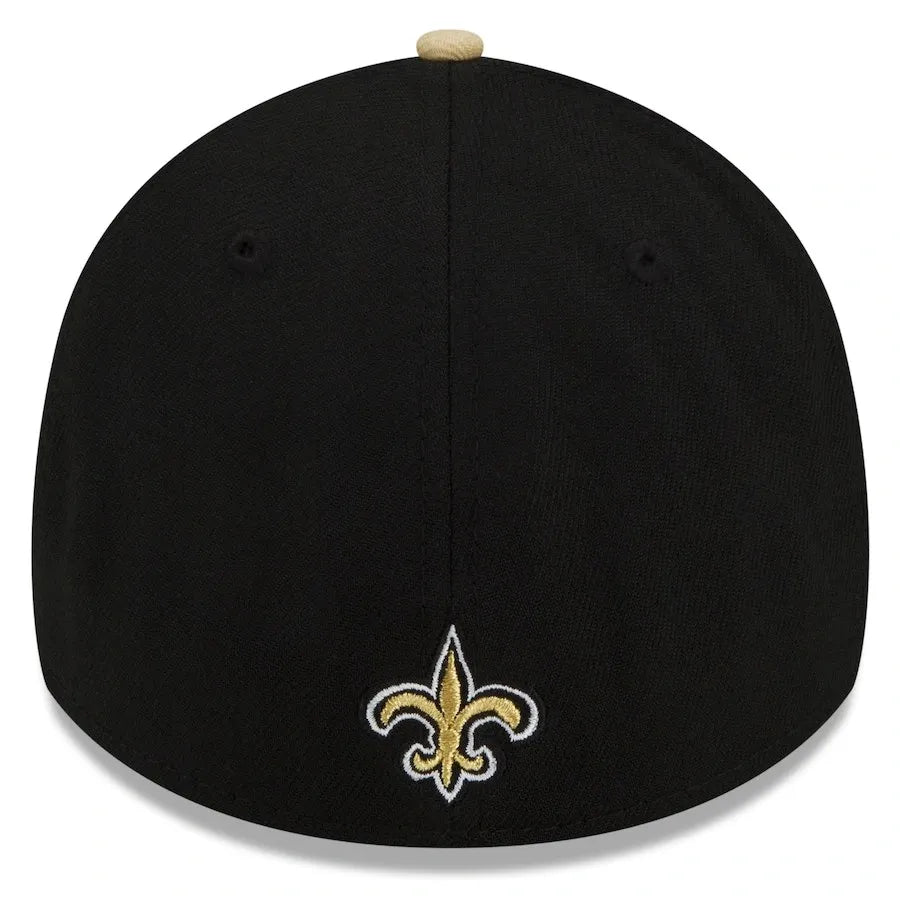 New Orleans Saints New Era 39THIRTY Black & Gold Flex Hat