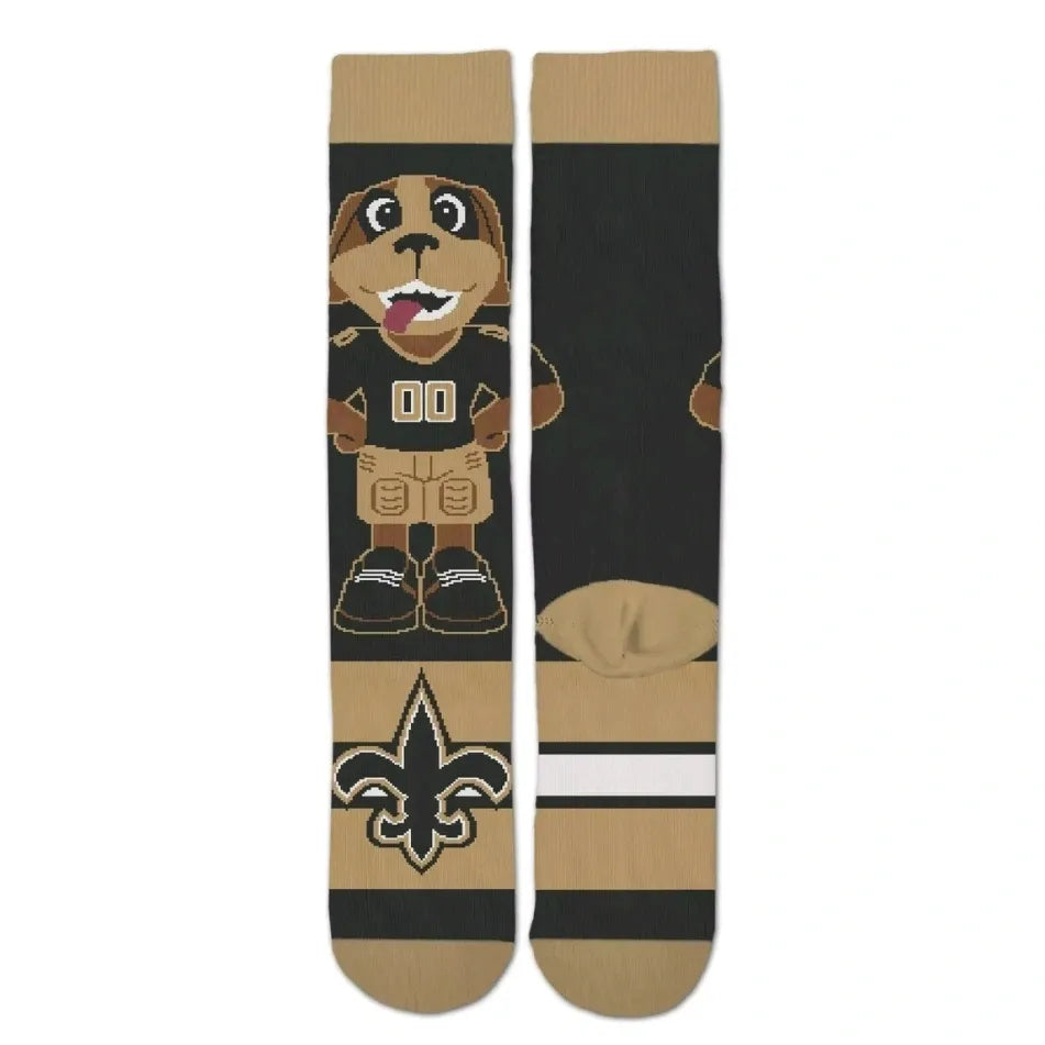 New Orleans Saints For Bare Feet "Mascot Madness" Youth Crew Socks