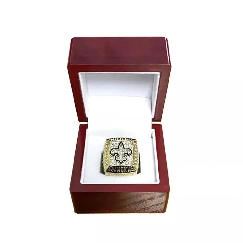 New Orleans Saints Championship Replica Ring With Display Case