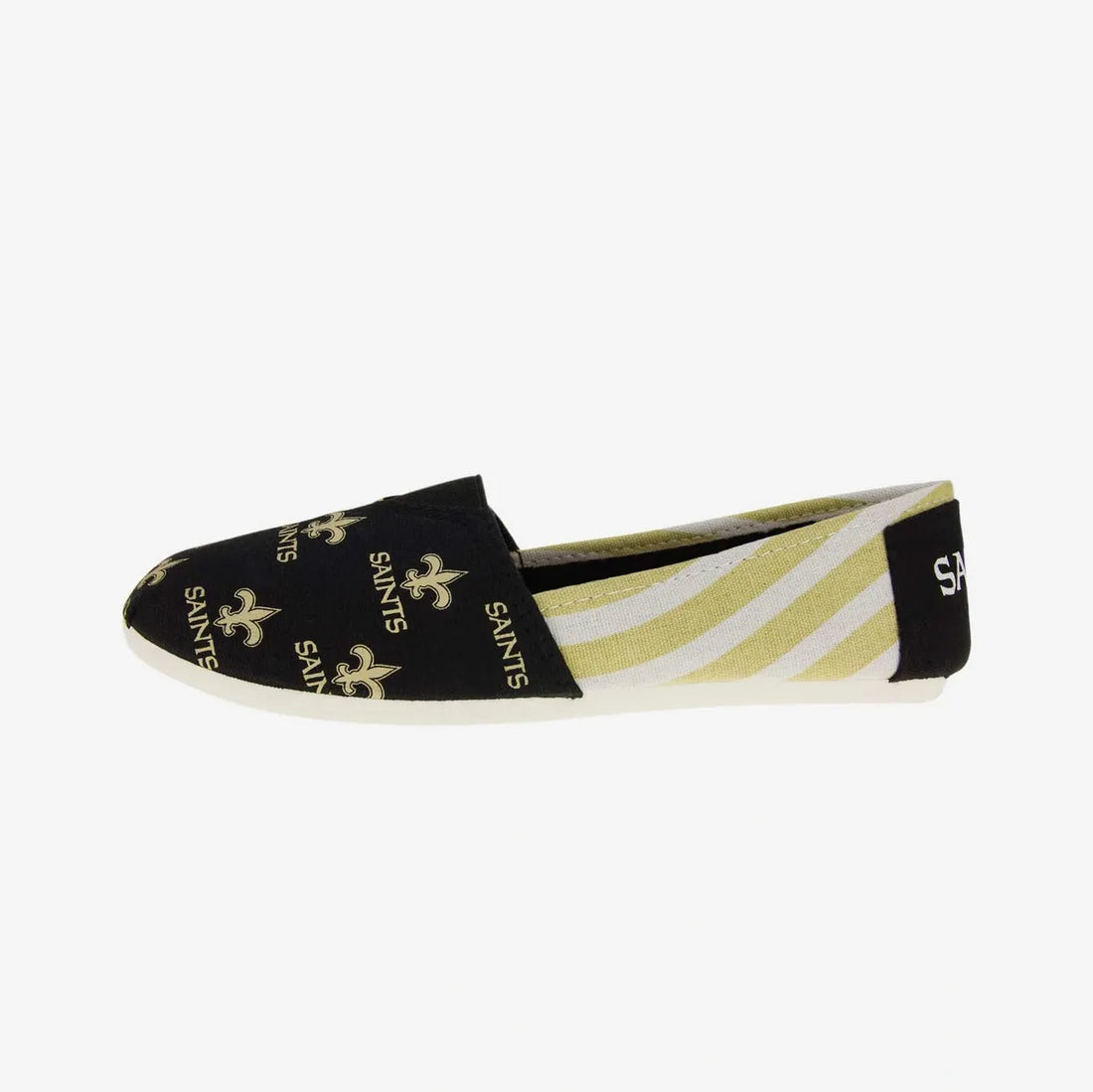 NEW ORLEANS SAINTS WOMENS STRIPE CANVAS SHOES