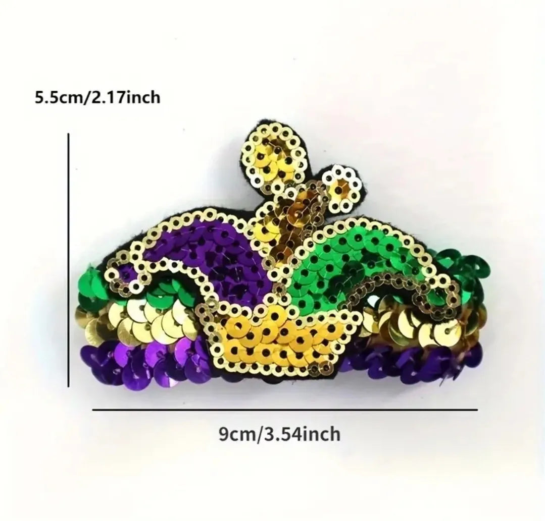 Mardi Gras Crown Sequin Arm Band