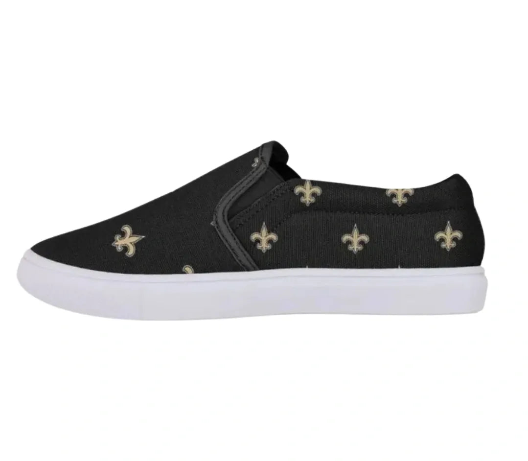 New Orleans Saints Women's Repeat Logo Slip On Canvas Shoe