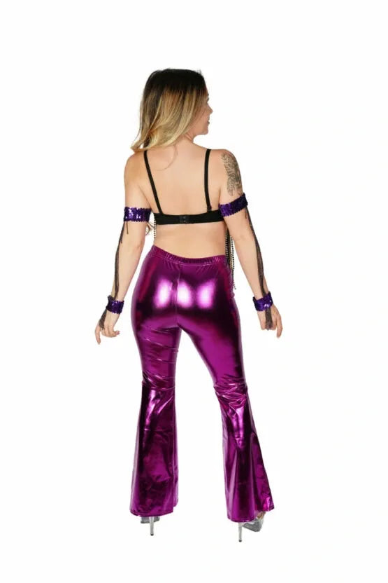 Mardi Gras Purple Metallic Flair Pants