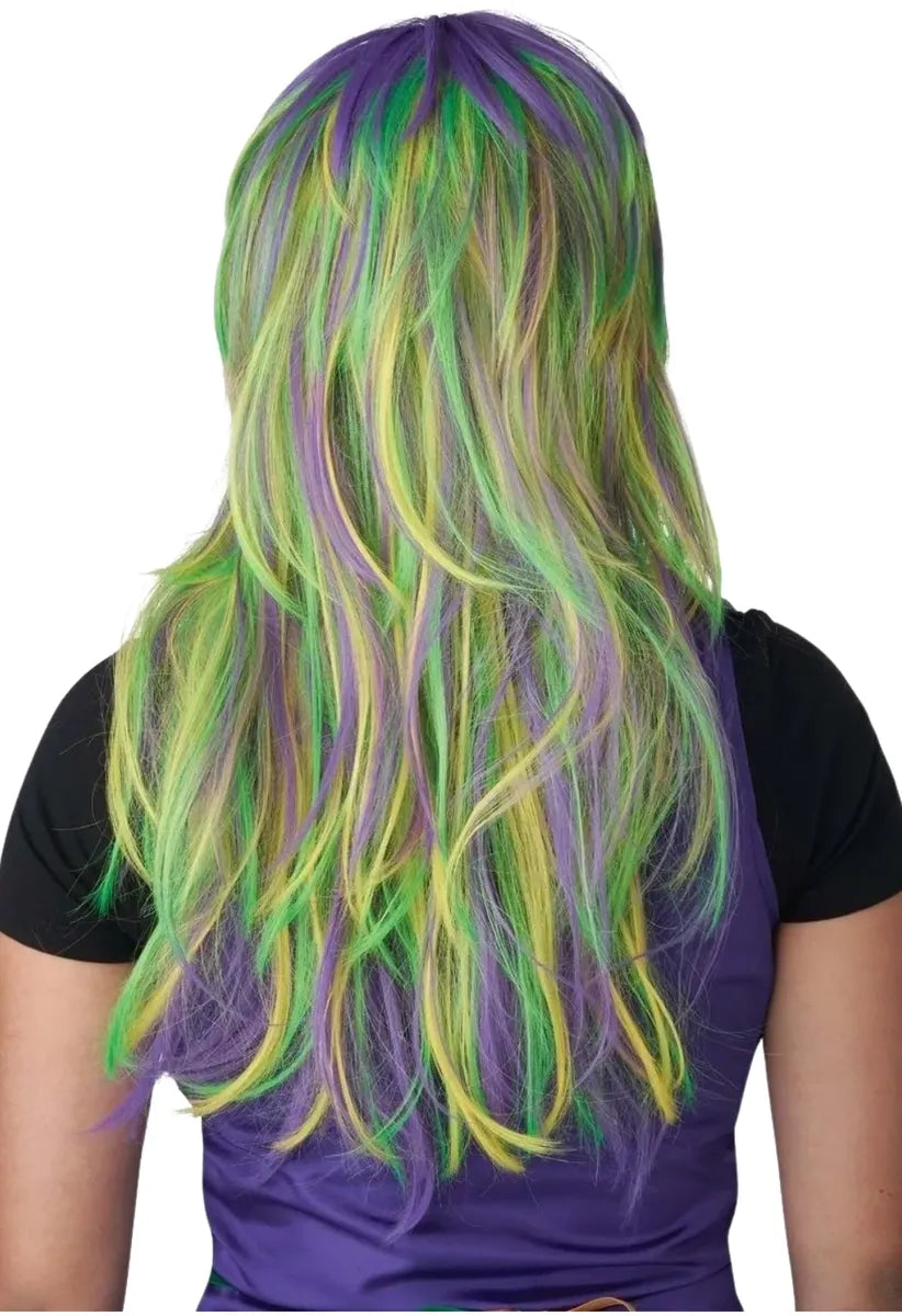 Women's Mardi Gras Multi-Colored Wig