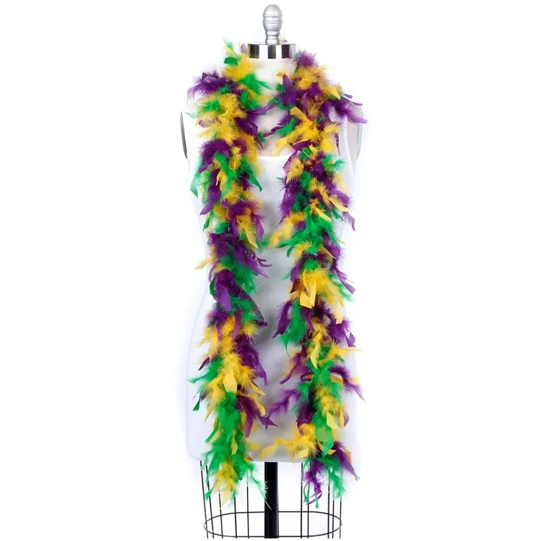 Women's Mardi Gras Chandelle Feather Boa