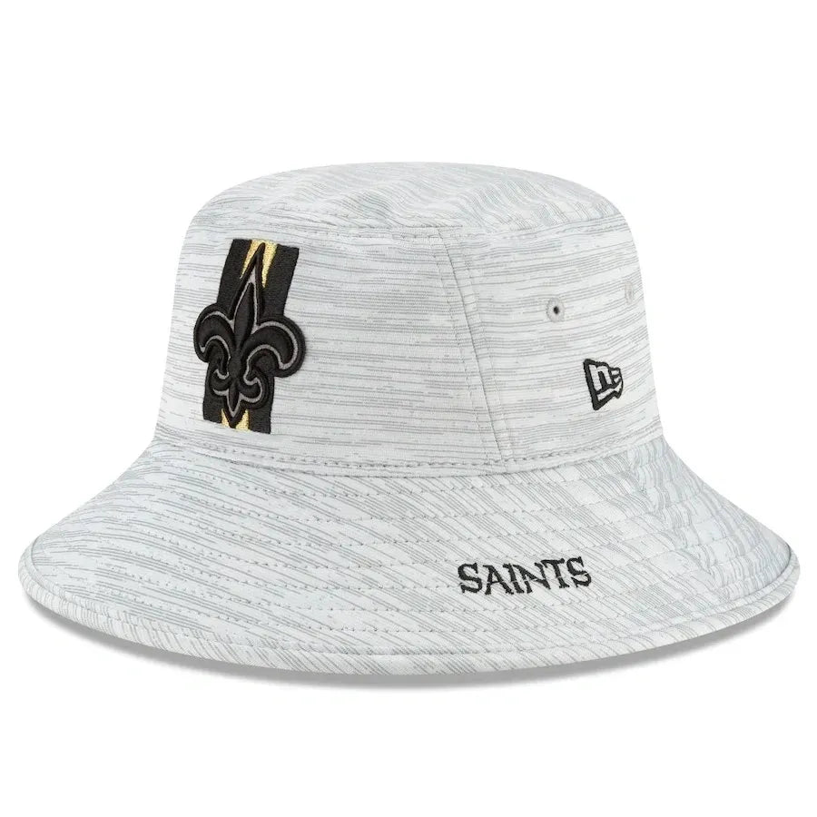 Men's New Era Camo New Orleans Saints Training Camp Official Bucket Hat