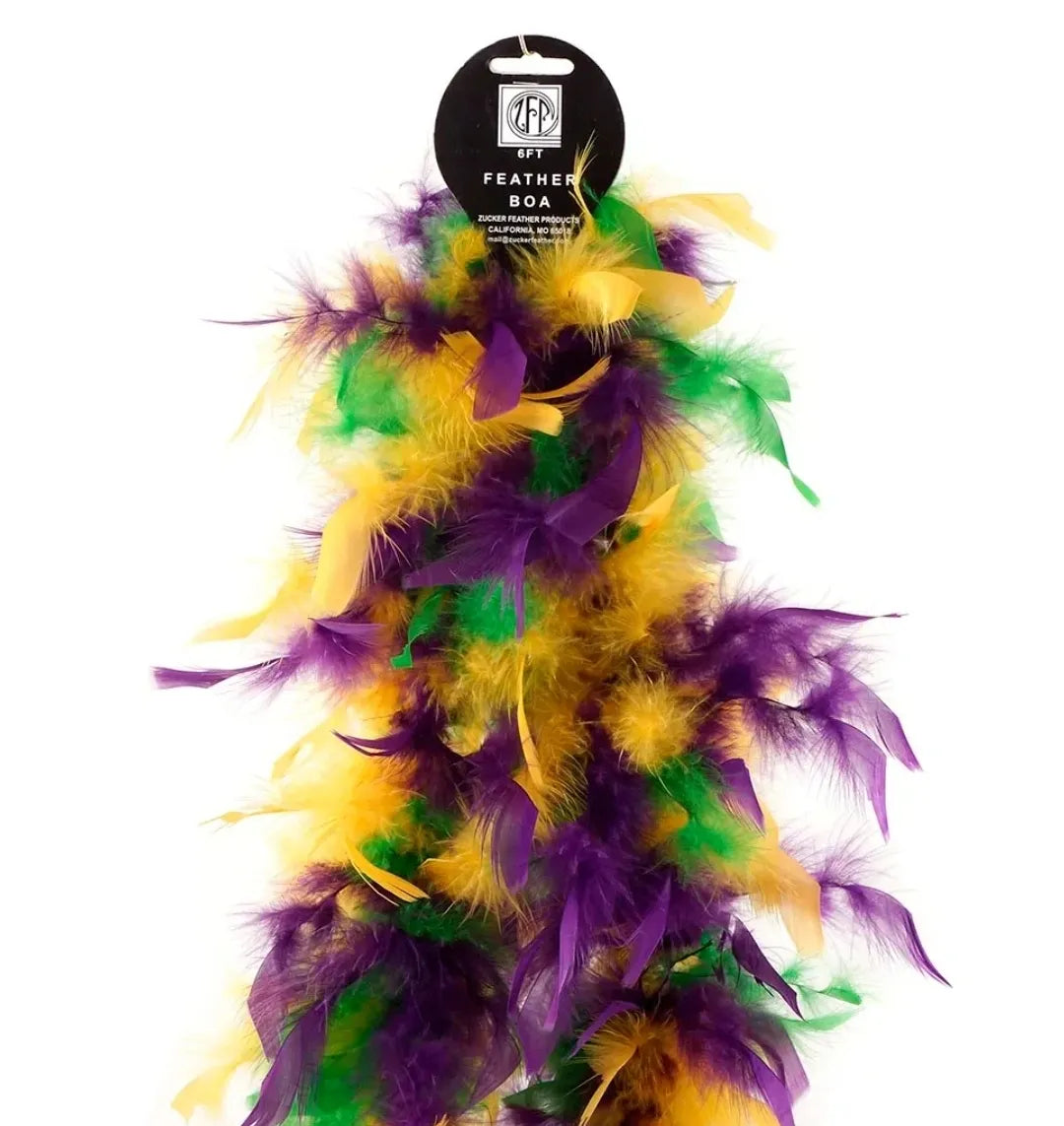 Women's Mardi Gras Chandelle Feather Boa