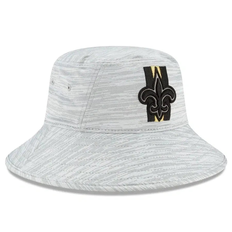 Men's New Era Camo New Orleans Saints Training Camp Official Bucket Hat