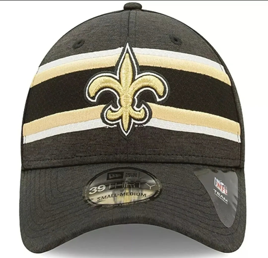 New Orleans Saints New Era Dark Gray Sideline 39 Thirty Flex Fit Hat The Who Dat Store
