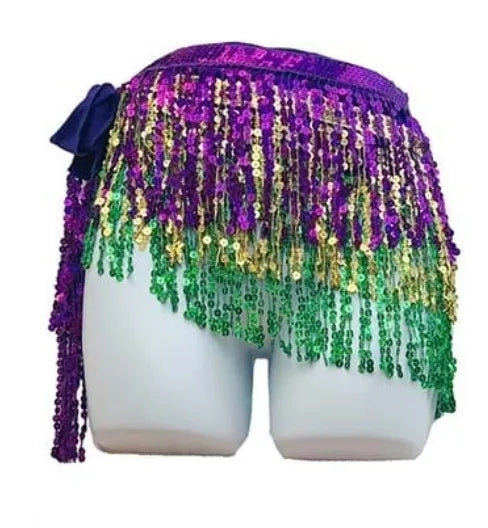 Women's Mardi Gras Tinsel Skirt